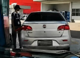 Câmera flagra motorista enchendo o tanque e saindo sem pagar em Manaus