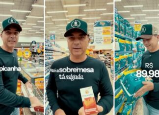 Flávio Bolsonaro critica alta nos preços após comparar compras de supermercado