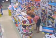 Câmeras registram ação de mulheres durante furto em drogaria de Manaus