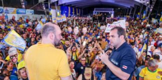 Roberto Cidade participa de ato que confirma Fausto Júnior na disputa à reeleição para deputado federal