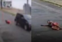 VÍDEO: Mulher é arremessada de carro em movimento e fica ferida em rua de Manaus