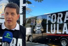 PT pede retirada de ônibus de deputado bolsonarista com “Fora, Lula”