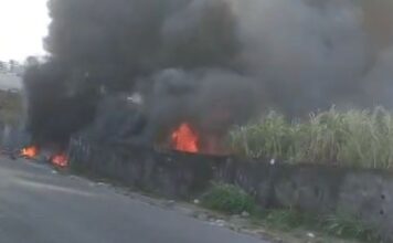 Incêndio se espalha rapidamente e ameaça casas após casal entrar em terreno no Nova Cidade; veja