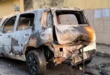 Vazamento de gás provoca incêndio em carro de aplicativo no Aleixo