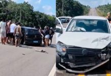 Acidente entre dois veículos deixa pessoas feridas e complica trânsito na AM-070