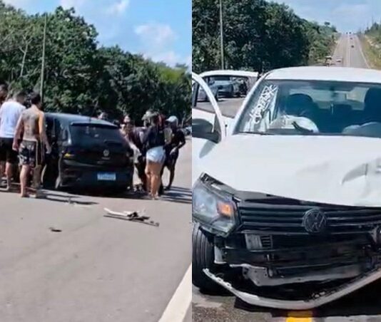 Acidente entre dois veículos deixa pessoas feridas e complica trânsito na AM-070
