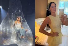Cenário de show de cantora chama atenção e viraliza por suposta semelhança com testículos