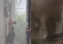Bebê é retirado pela janela em meio à fumaça de incêndio no Viver Melhor