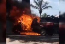 Incêndio consome veículo e assusta motorista na Avenida Cosme Ferreira