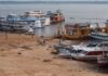 Vazante do Rio Negro acelera em Manaus e aumenta alerta para seca severa