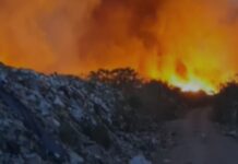 Fogo toma conta de lixão em Iranduba e pode ser visto da capital