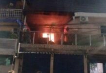 Incêndio assusta família e destrói parte de casa de dois andares em Adrianópolis