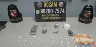 Suspeito tenta fugir, mas é preso com maconha, cocaína e oxi no Novo Aleixo