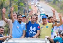 Adjuto Afonso participa de carreata em Iranduba ao lado de Roberto Cidade Adjuto Afonso participa de carreata em Iranduba ao lado de Roberto Cidade