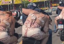 Vídeo de mulher “porre” agarrada a motoqueiro de app viraliza nas redes