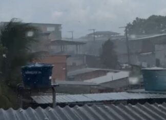 Chuva atinge diferentes bairros após dias de calor intenso e temperatura de 39°C em Manaus