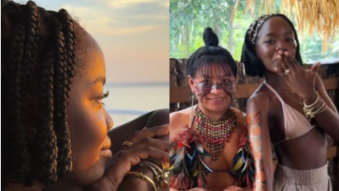 Atriz da Globo fica encantada com Manaus após ritual indígena, botos e culinária regional Atriz da Globo fica encantada com Manaus após ritual indígena, botos e culinária regional