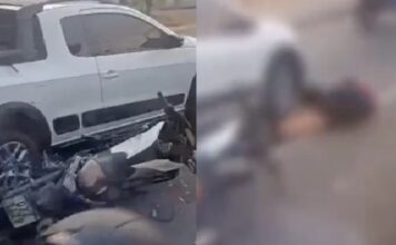 Motociclista m0rr3 após ser arremessad0 em colisão com carro na Avenida Brasil em Manaus