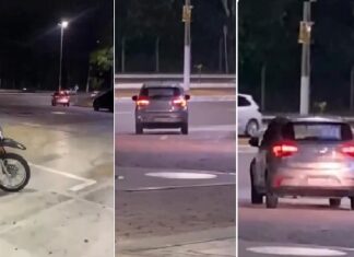 Motorista de aplicativo tem carro levado por dupla armada durante assalt0 em posto de Manaus