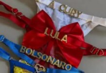 Eleição 2026 ganha toque ousado e calcinhas com nomes de Lula e Flávio Bolsonaro viram febre