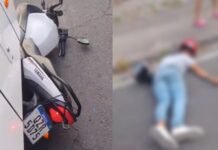Motociclista se envolve em acidente e moto vai parar debaixo de ônibus em Manaus