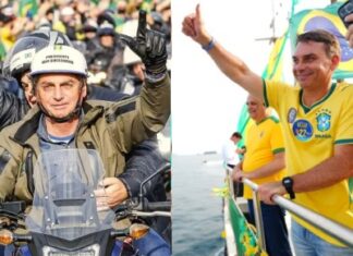 Flávio Bolsonaro participa de motociata em Manaus na sexta ao lado de apoiadores