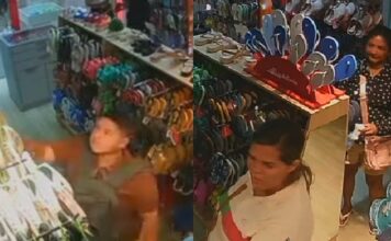 VÍDEO: Homem e mulheres são flagrados furtando sandálias em loja no Shopping Grande Circular