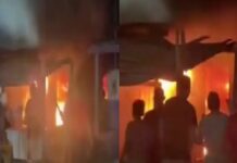 Casa pega fogo e deixa moradores desesperados no bairro Mamoud Amed, em Itacoatiara