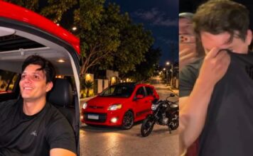 FINAL FELIZ: Motoboy que salvou menina de ataque de abelhas ganha carro e moto novos de projeto social
