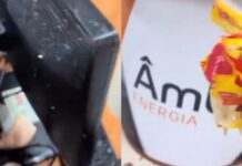 Mulher leva e joga carnes na Âmbar Energia após afirmar que alimentos estragaram com falta de energia