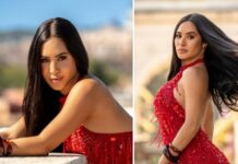 Na Itália, Isabelle Nogueira faz ensaio de vermelho e afirma: ‘estou vivendo um sonho’