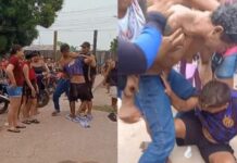 VÍDEO: Fila por botijão do Gás do Povo termina em pancadaria e correria em Maués no AM