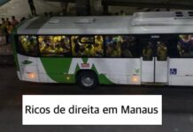 Ônibus lotado de apoiadores de Flávio Bolsonaro vira chacota nas redes sociais: ‘Só os ricos no buzão’
