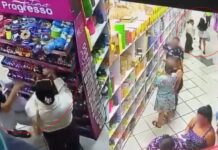 Dupla de mulheres é flagrada furtando mercadorias no Centro de Manaus; assista!